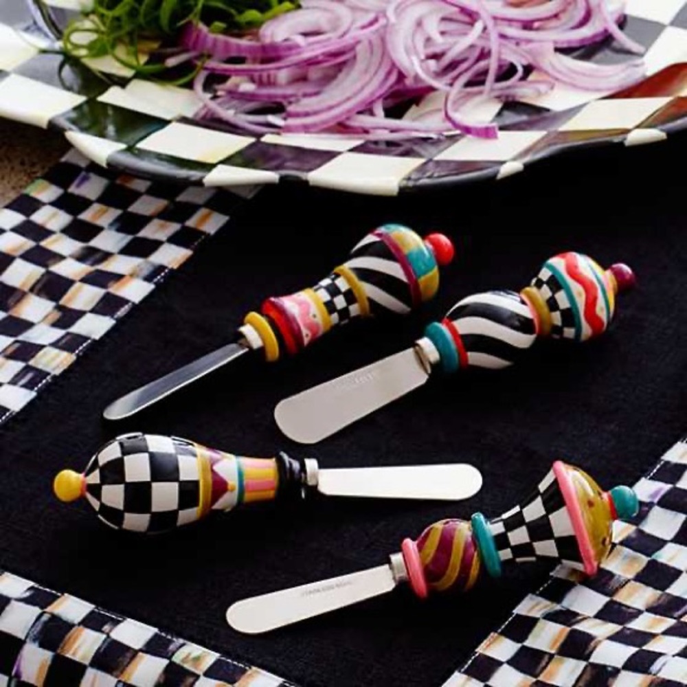 MacKenzie-Childs Jubilee Canape Knives - Set of 4 - Picture 3 of 5